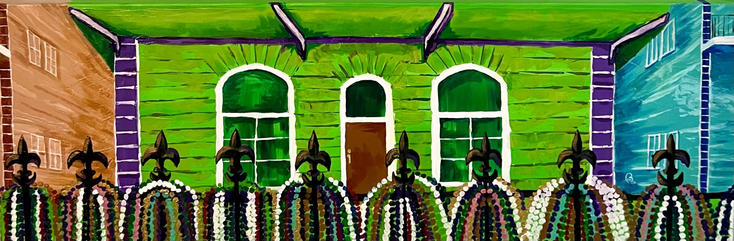 Mardi Gras Bead Fence! - Ryan Miller Fine Art